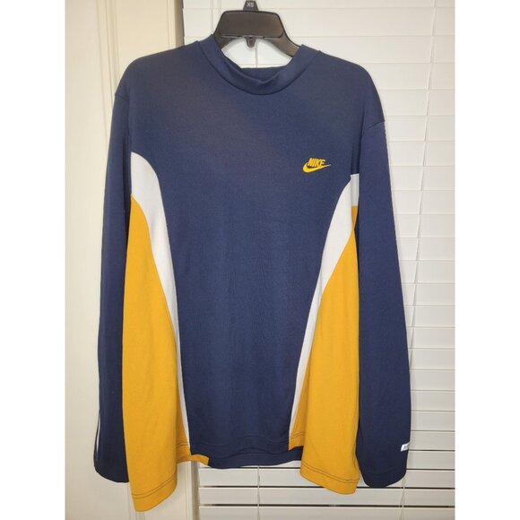 Nike Other - Nike XL LS Crew Neck Shirt Blue/Yellow Spandex Blend Bloke core Norm core